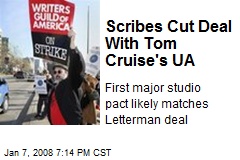 Scribes Cut Deal With Tom Cruise's UA