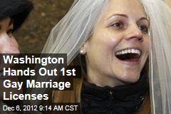 Washington Hands Out 1st Gay Marriage Licenses