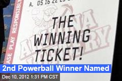 2nd Powerball Winner Named
