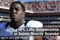 NFL Lifts Suspensions in Saints Bounty Scandal