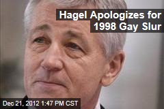 Hagel Apologizes for 1998 Gay Slur