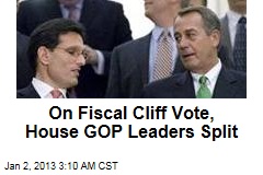 Cliff Bill Vote Split House GOP Leaders