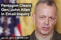 Pentagon Clears Gen. John Allen in Email Inquiry