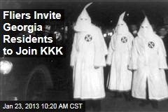 Fliers Invite Georgia Residents to Join KKK