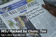 WSJ Hacked by China, Too