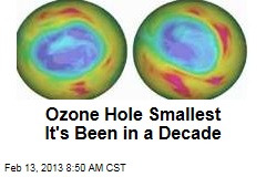 Ozone Hole Smallest It&#39;s Been in a Decade