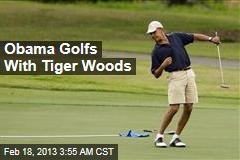 Obama Golfs With Tiger Woods