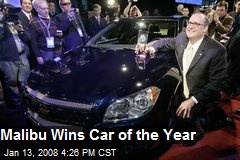Malibu Wins Car of the Year
