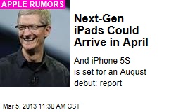 Next-Gen iPads Could Arrive in April