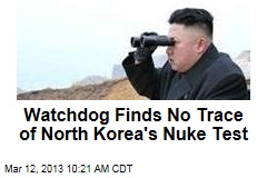 Watchdog Finds No Trace of North Korea&#39;s Nuke Test