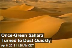 Once-Green Sahara Turned to Dust Quickly