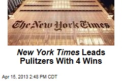 New York Times Leads Pulitzers With 4 Wins