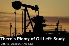 There's Plenty of Oil Left: Study