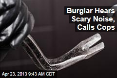 Burglar Hears Scary Noise, Calls Cops