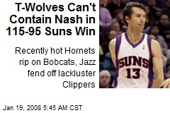 T-Wolves Can't Contain Nash in 115-95 Suns Win