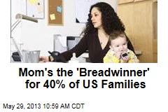 Mom&#39;s the &#39;Breadwinner&#39; for 40% of US Families