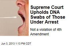 Supreme Court Upholds DNA Swabs of Those Under Arrest