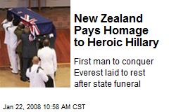 New Zealand Pays Homage to Heroic Hillary