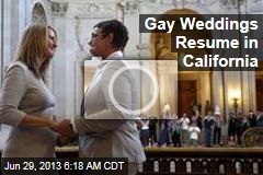 Gay Weddings Resume in California