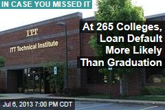 At 265 Colleges, Loan Default More Likely Than Graduation