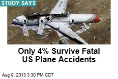 Only 4% Survive Fatal US Plane Accidents