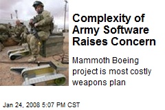 Complexity of Army Software Raises Concern