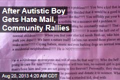 Community Rallies After Autistic Boy Gets Hate Mail