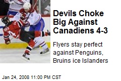 Devils Choke Big Against Canadiens 4-3