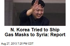 N. Korea Tried to Ship Gas Masks to Syria: Report