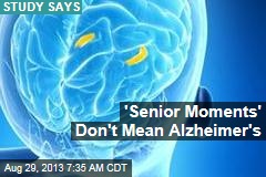&#39;Senior Moments&#39; Don&#39;t Mean Alzheimer&#39;s
