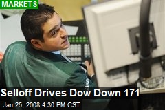 Selloff Drives Dow Down 171