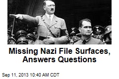 Missing Nazi File Surfaces, Answers Questions