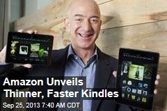 Amazon Unveils Thinner, Faster Kindles