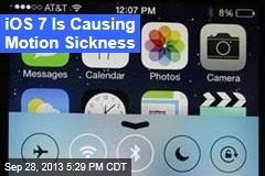 iOS 7 Is Causing Motion Sickness