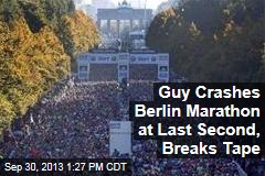 Guy Crashes Berlin Marathon at Last Second, Breaks Tape