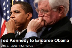 Ted Kennedy to Endorse Obama