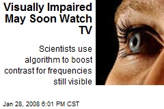 Visually Impaired May Soon Watch TV