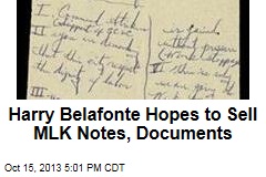 Harry Belafonte Hopes to Sell MLK Notes, Documents