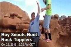 Boy Scouts Boot Rock-Topplers