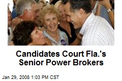 Candidates Court Fla.'s Senior Power Brokers