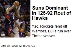 Suns Dominant in 125-92 Rout of Hawks