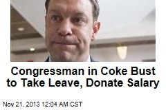 Coke-Bust Congressman to Take Leave, Donate Salary