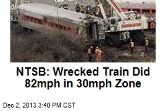 NTSB: Wrecked Train Went Too Fast at Curve