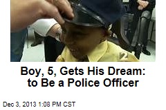 Boy, 5, Gets His Dream: to Be a Police Officer