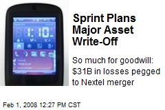 Sprint Plans Major Asset Write-Off