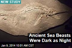 Ancient Sea Beasts Were Dark as Night