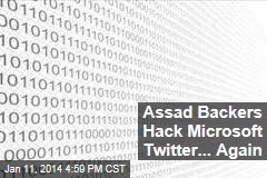 Assad Backers Hack Microsoft Twitter... Again