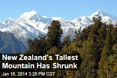 New Zealand&#39;s Tallest Mountain Has Shrunk