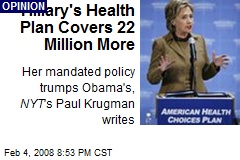 Hillary's Health Plan Covers 22 Million More