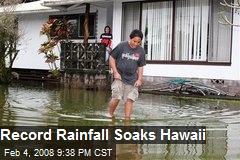 Record Rainfall Soaks Hawaii